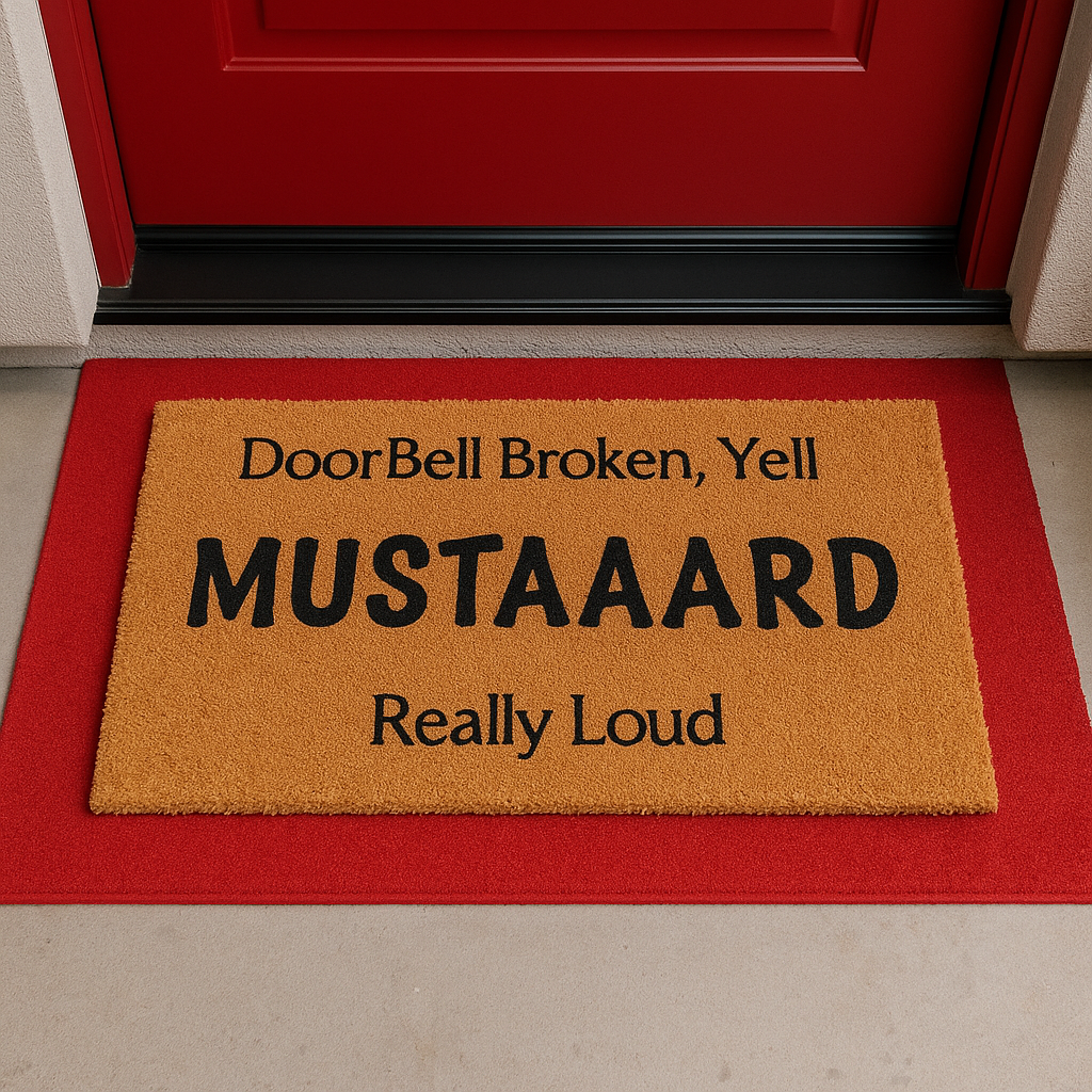 Doorbell Broken; Yell MUSTAAAAAARD Really Loud