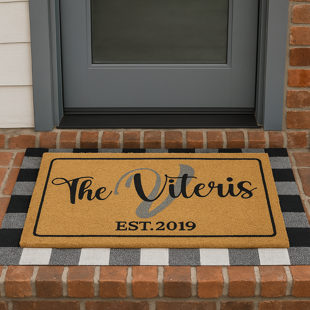 Personalized Last Name Doormat Design