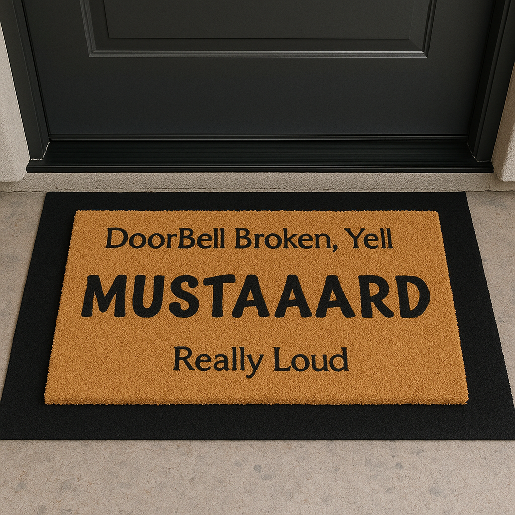 Doorbell Broken; Yell MUSTAAAAAARD Really Loud