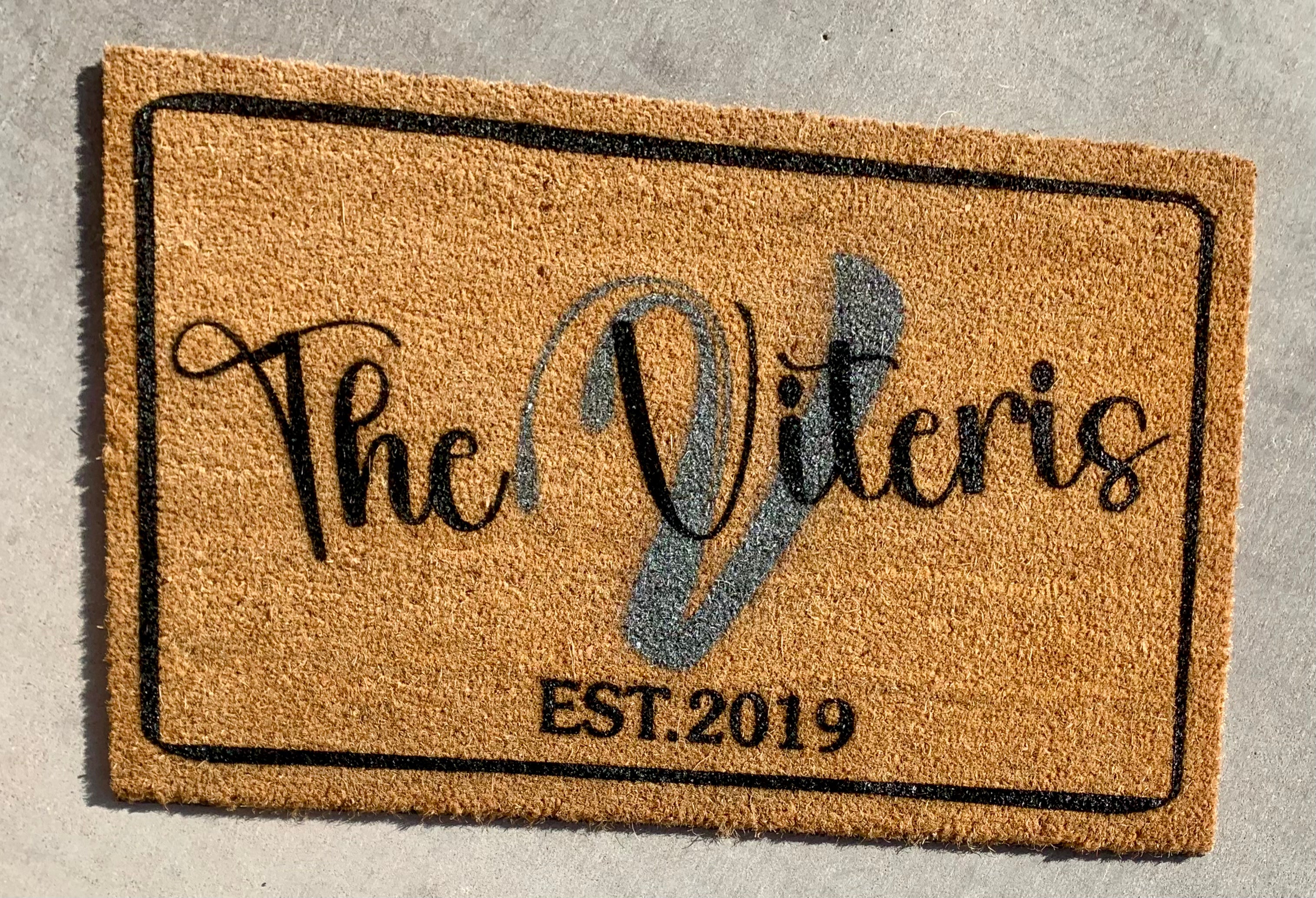 Personalized Last Name Doormat Design