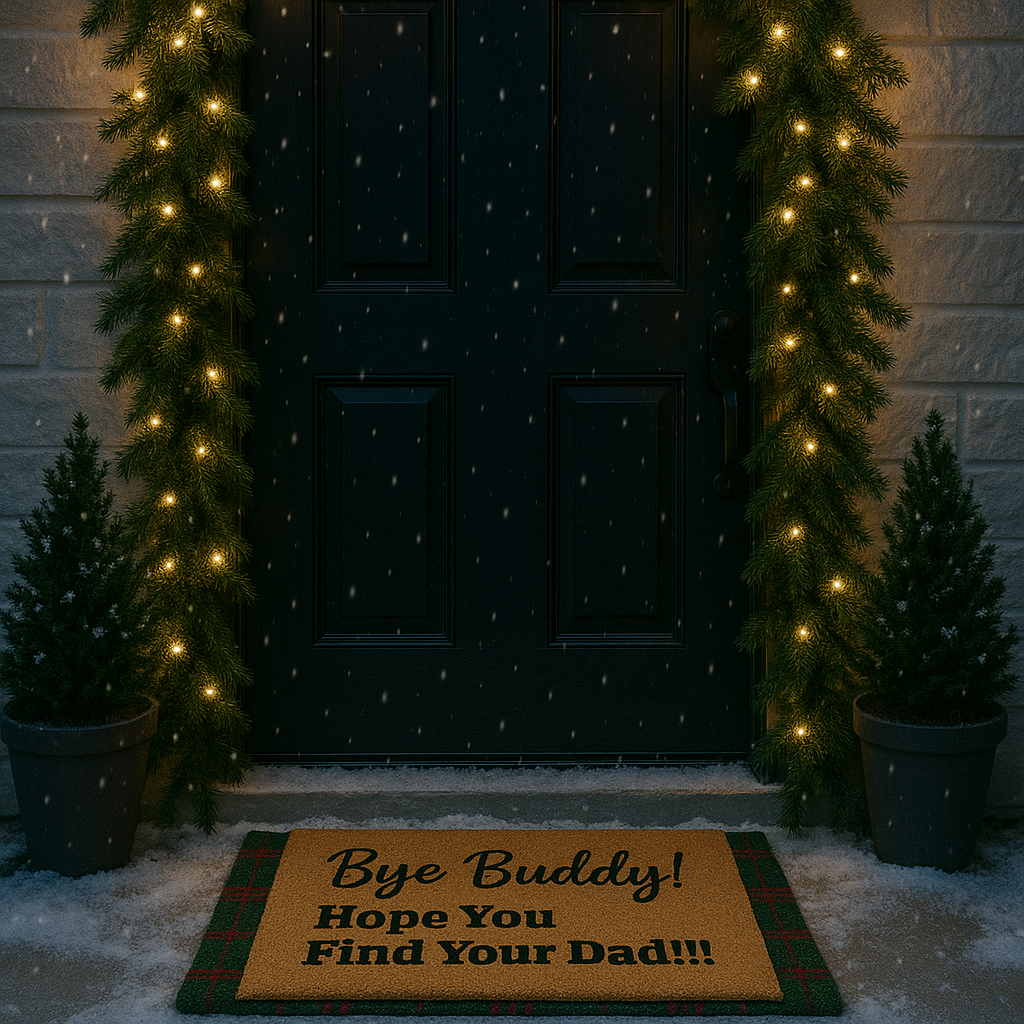 Bye Buddy Elf Christmas Mat